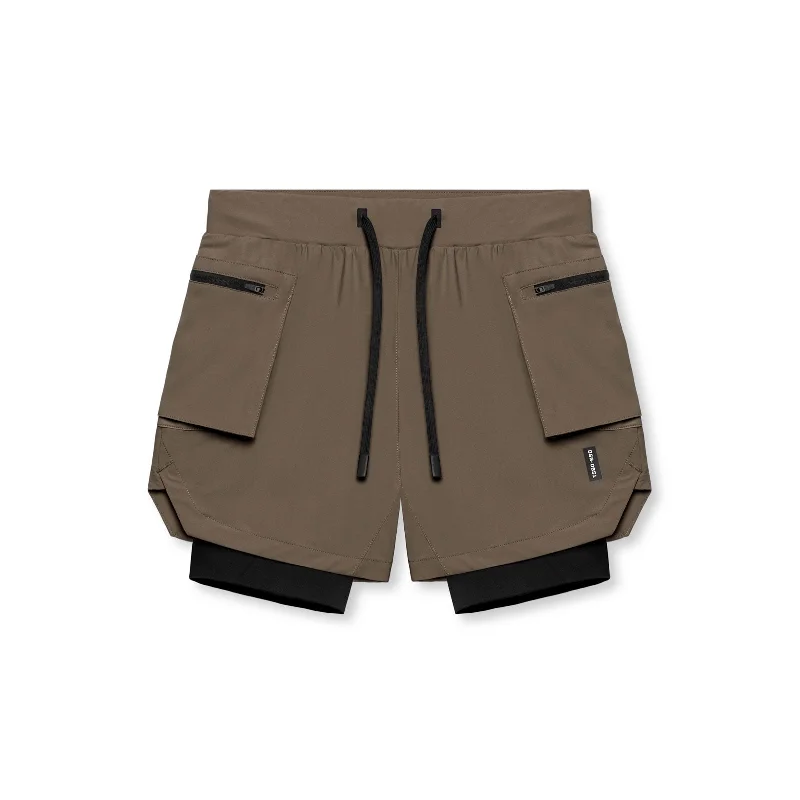 0651. Tetra-Lite™ 5"" Liner Cargo Short - Deep Taupe