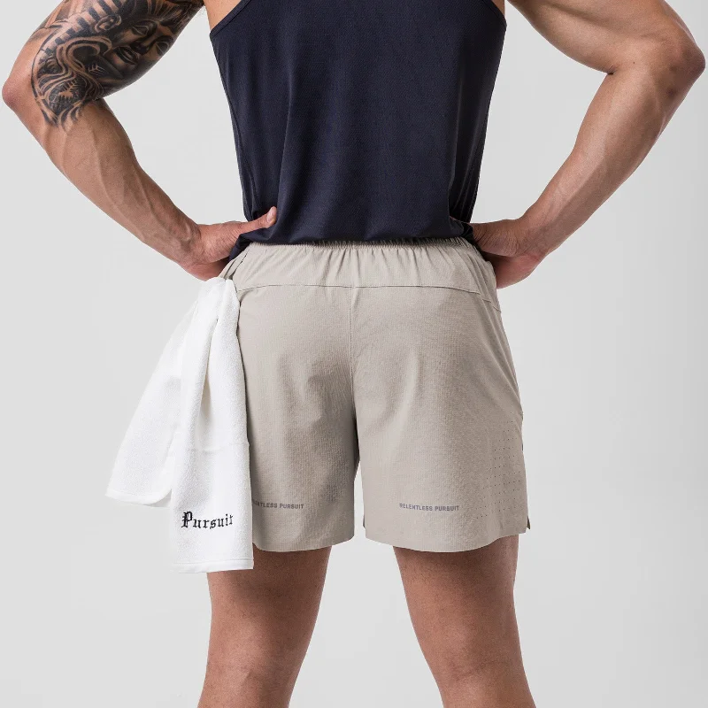 0737. Ripstop 6"" Perforated Short - Chai