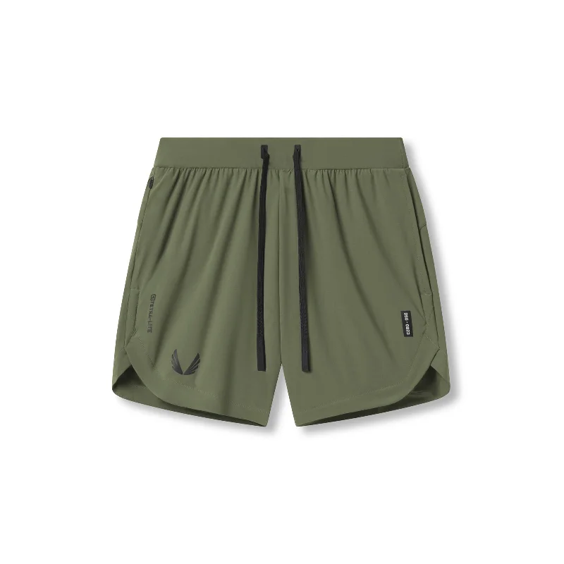 0823. Tetra-Lite™ 7"" Linerless Short - Olive ""Wings""