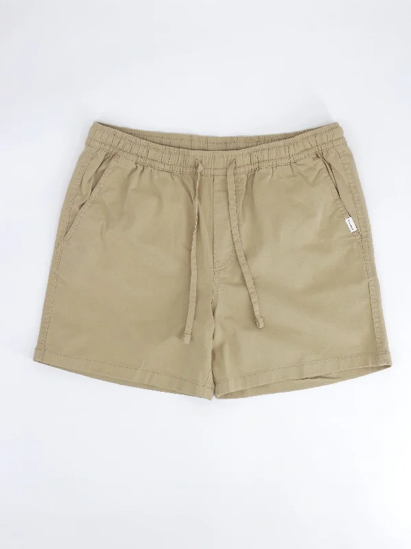 Men's Plain Solid Pull On Short,Beige