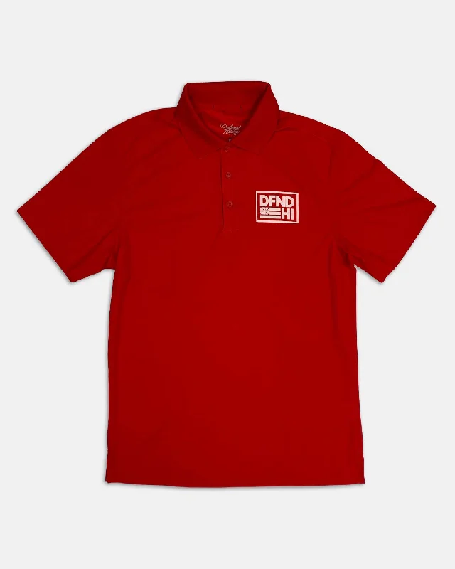 ACTIVE LOGO BOX Mens Red Polo