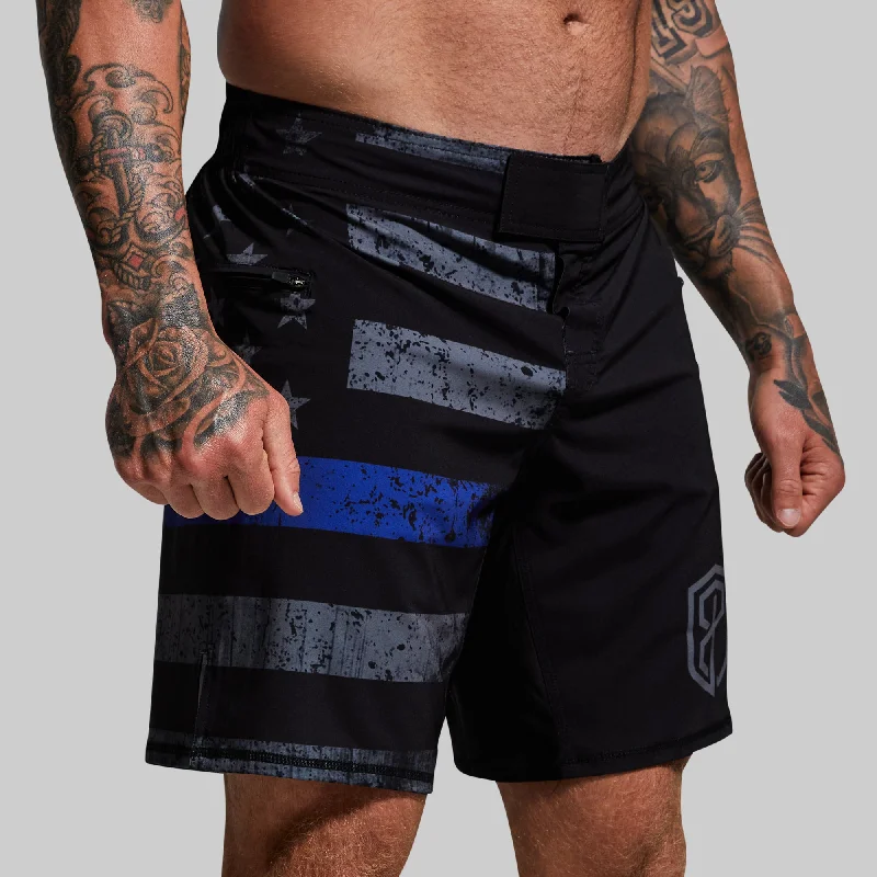 American Defender Short Velcro 3.0 (Thin Blue Line Gunmetal)