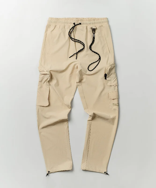 Bridges Utility Stretch Tech Nylon Cargo Pants - Cream