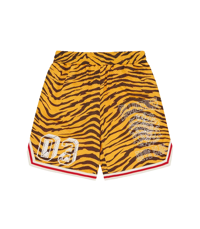 CREST BASKETBALL SHORT - ORANGE/BLACK