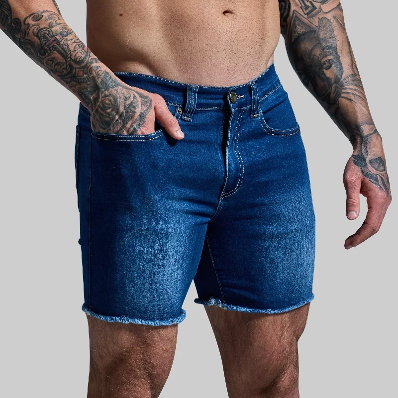 FLEX Stretchy Jort (Dark Wash 6"")