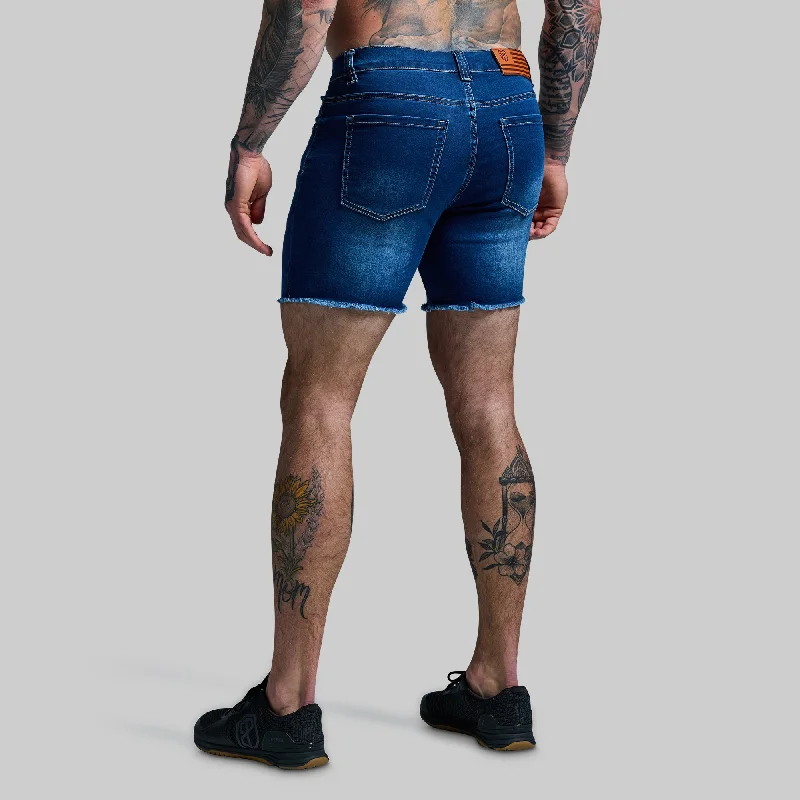 FLEX Stretchy Jort (Dark Wash 6"")