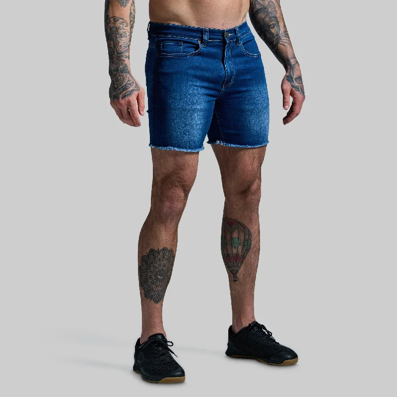 FLEX Stretchy Jort (Dark Wash 6"")