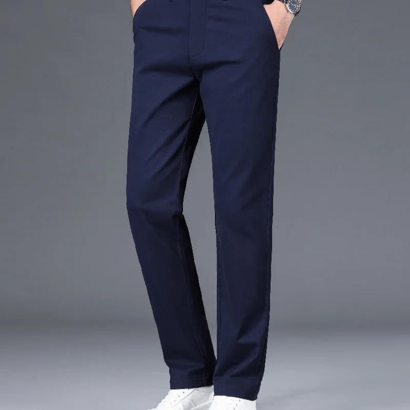 kkboxly Men's Casual Pants For Fall Winter Business, Classic Design Stretch Dress Pants