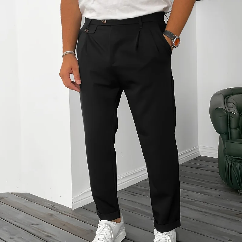 kkboxly  Men's Elegant Slacks, Semi-formal Stretch Dress Pants For Business Banquet