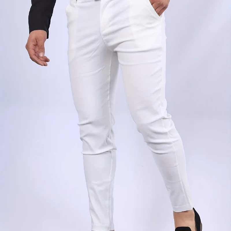 kkboxly  Slim Fit Slant Pocket Elegant Dress Pants, Men's Semi Formal Slightly Stretch Trousers For Spring Summer Banquet Party Dinner