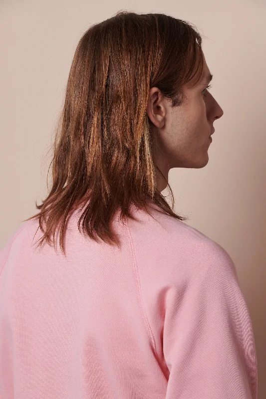 Men's Raglan Sweatshirt - Pale Pink