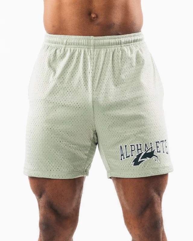 Wolf Head Mesh Short 6"" - Sage