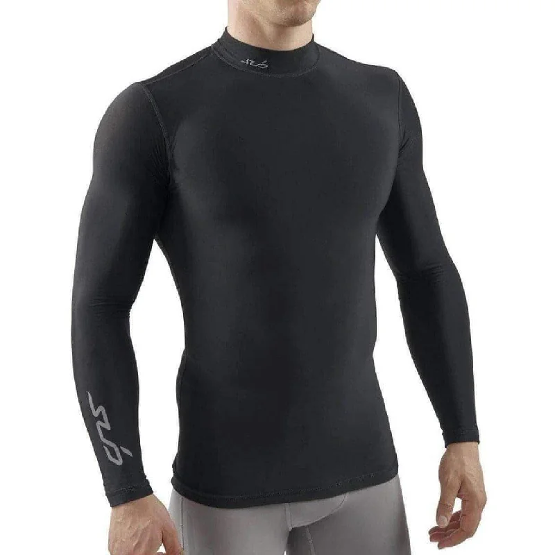 Sub Sports Cold Mock Neck Thermal Compression Mens Top - Black