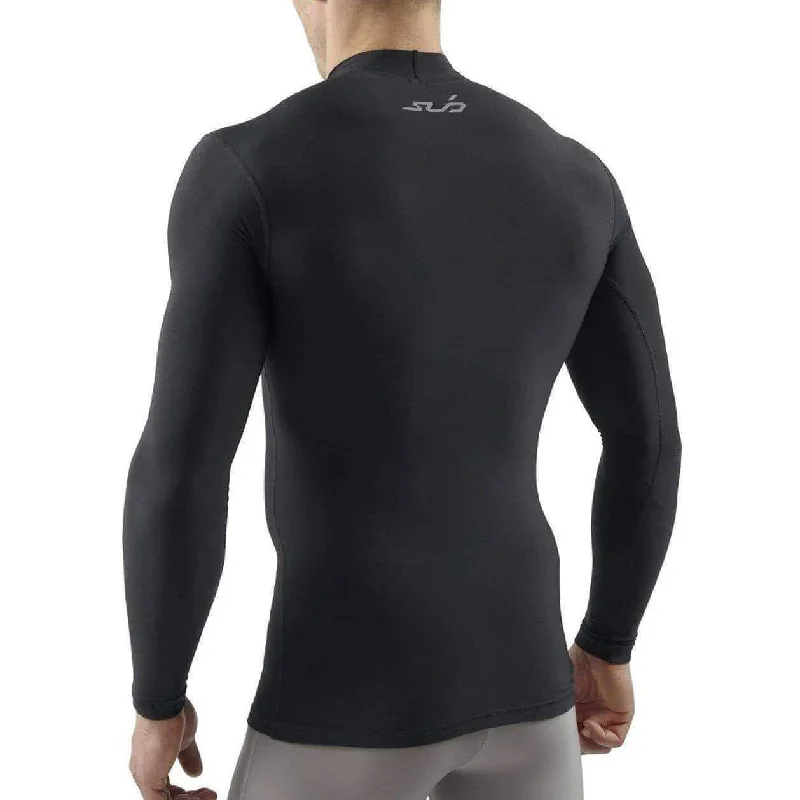 Sub Sports Cold Mock Neck Thermal Compression Mens Top - Black