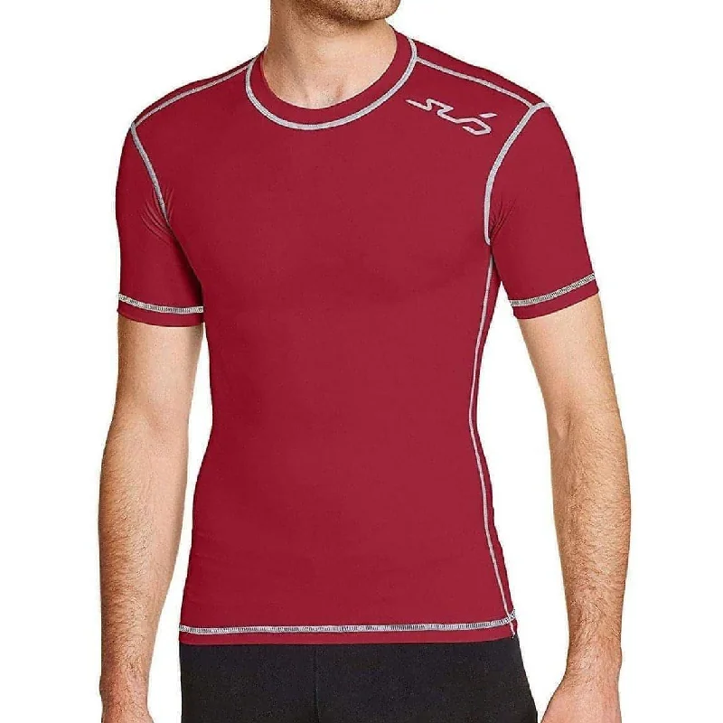 Sub Sports Dual Compression Baselayer Mens Short Sleeve Top - Red