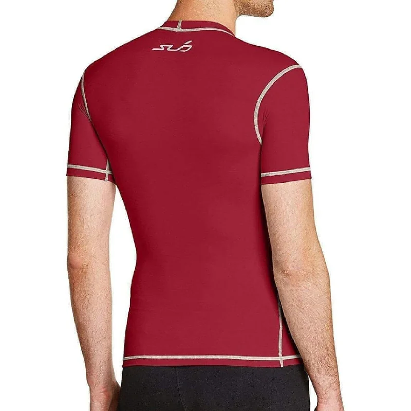 Sub Sports Dual Compression Baselayer Mens Short Sleeve Top - Red