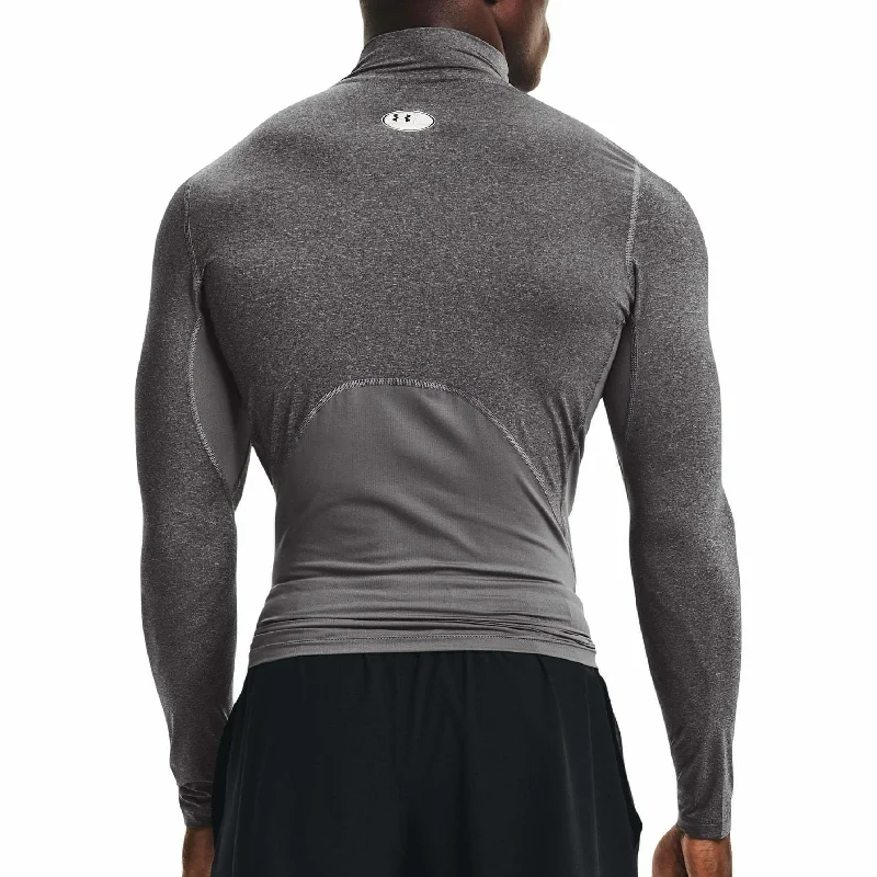 Under Armour HeatGear Mock Long Sleeve Mens Training Top - Grey