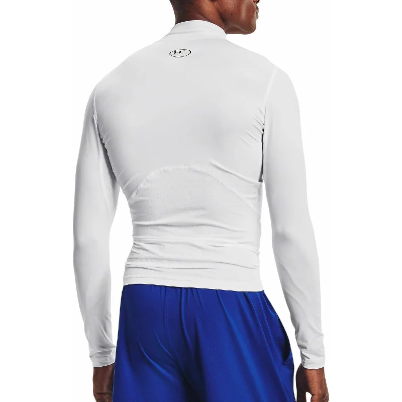 Under Armour HeatGear Mock Long Sleeve Mens Training Top - White