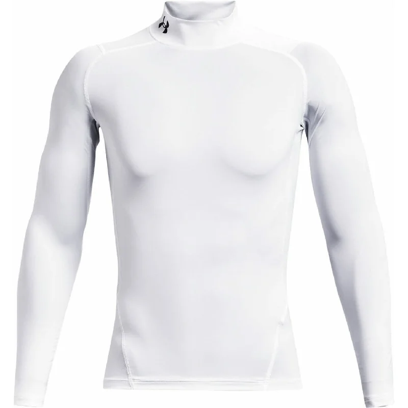 Under Armour HeatGear Mock Long Sleeve Mens Training Top - White