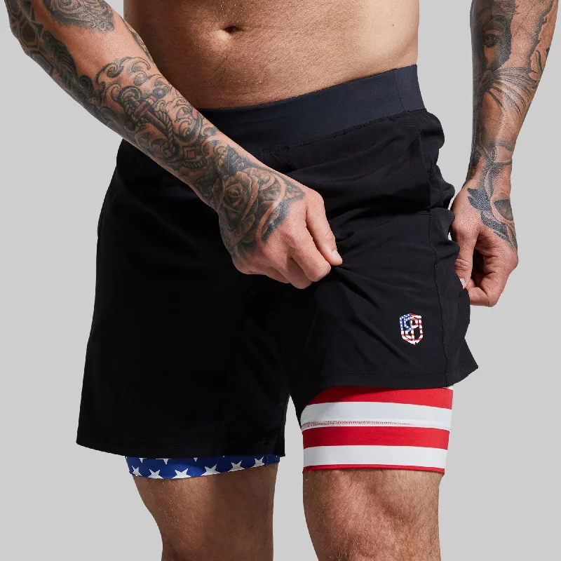 Versatile Short w/ Compression 7"" (Black Liberty)