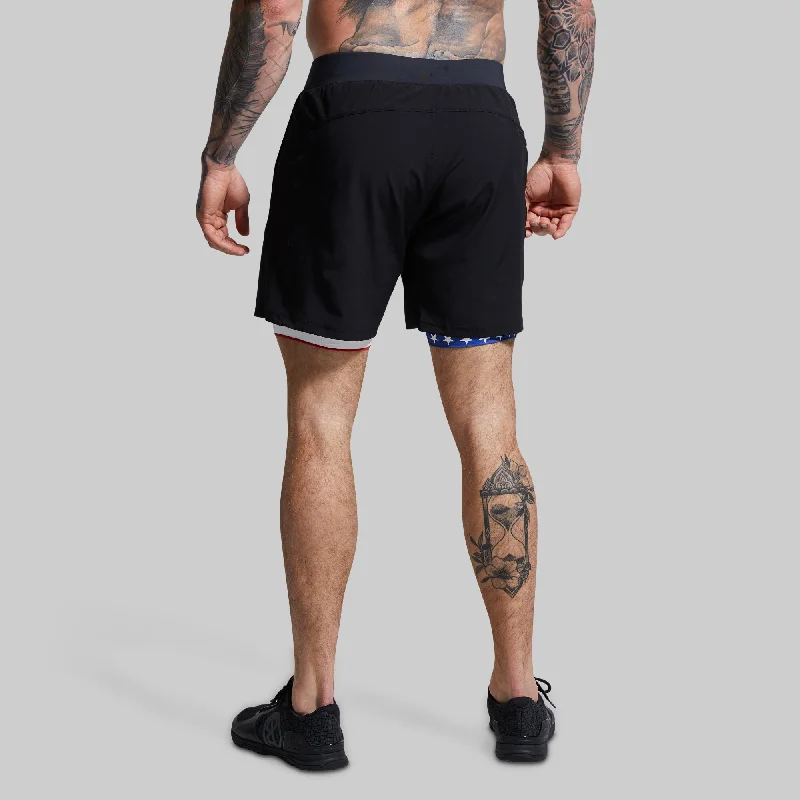 Versatile Short w/ Compression 7"" (Black Liberty)