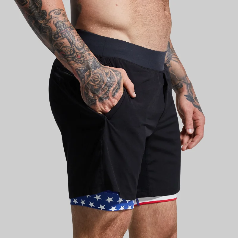 Versatile Short w/ Compression 7"" (Black Liberty)