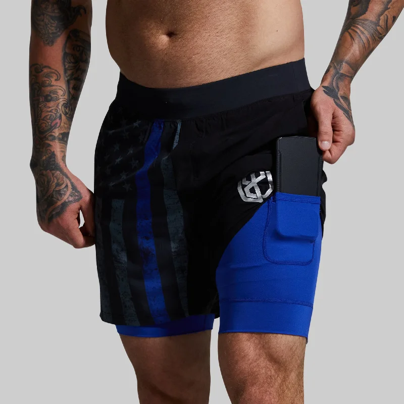 Versatile Short w/ Compression 7"" (Thin Blue Line Gunmetal)