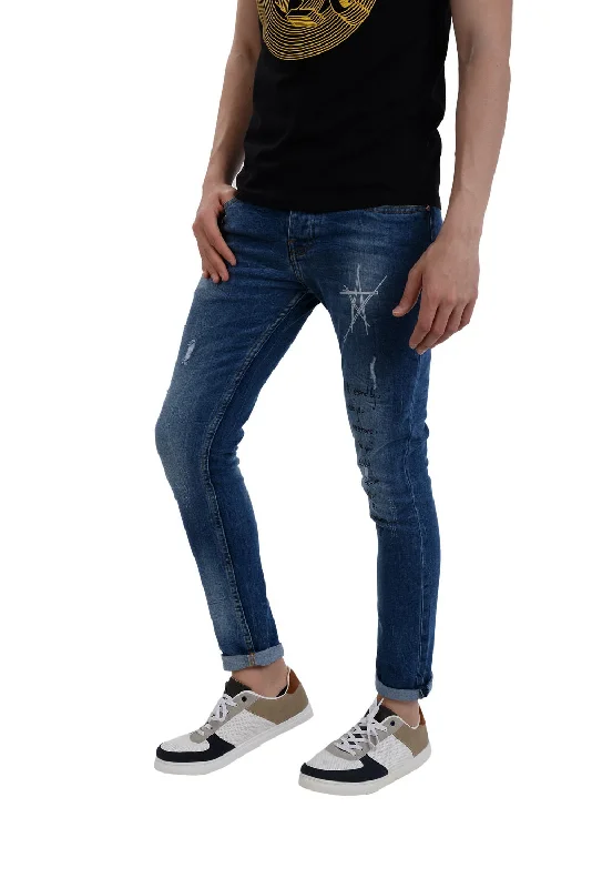 Casual Dirty Denim Jeans Pant (1153) - White Rabbit