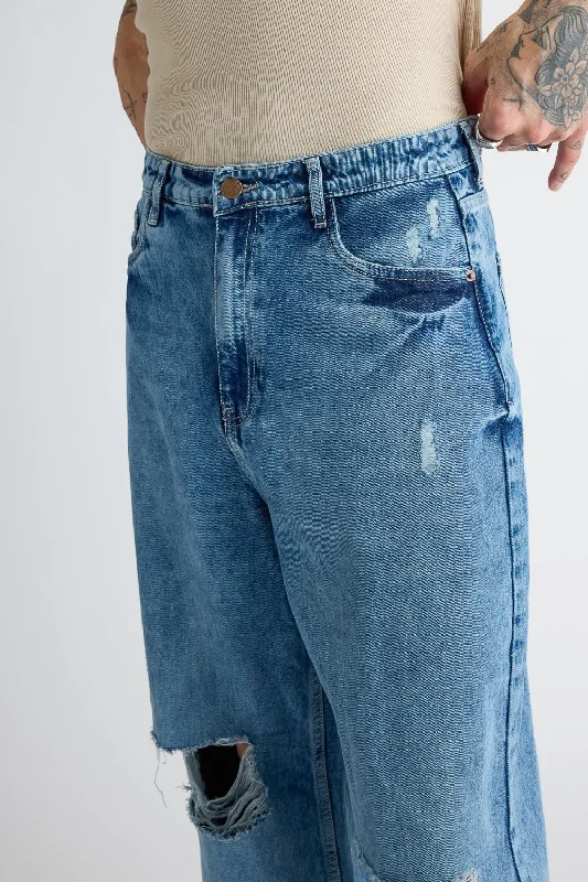 Ripped Men's Straight Jeans