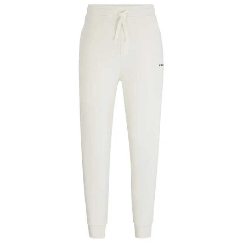 Cotton-terry tracksuit bottoms with logo print