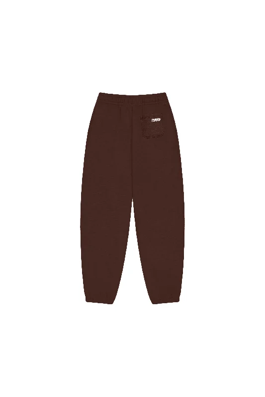 BLOCK CUFFED SWEATPANTS | BROWN