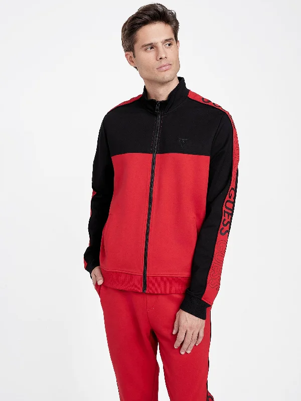 Don Color-Block Logo Tape Active Zip Jacket