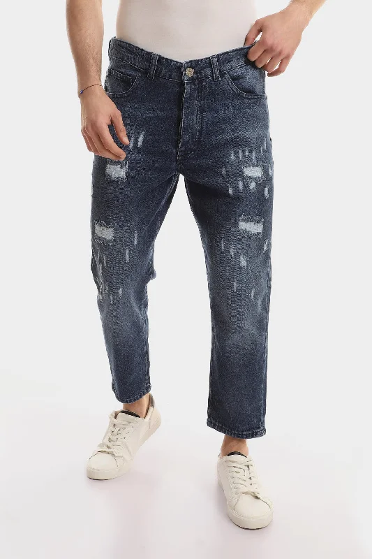 Front Wash With Splatter Jeans (11197) - White Rabbit