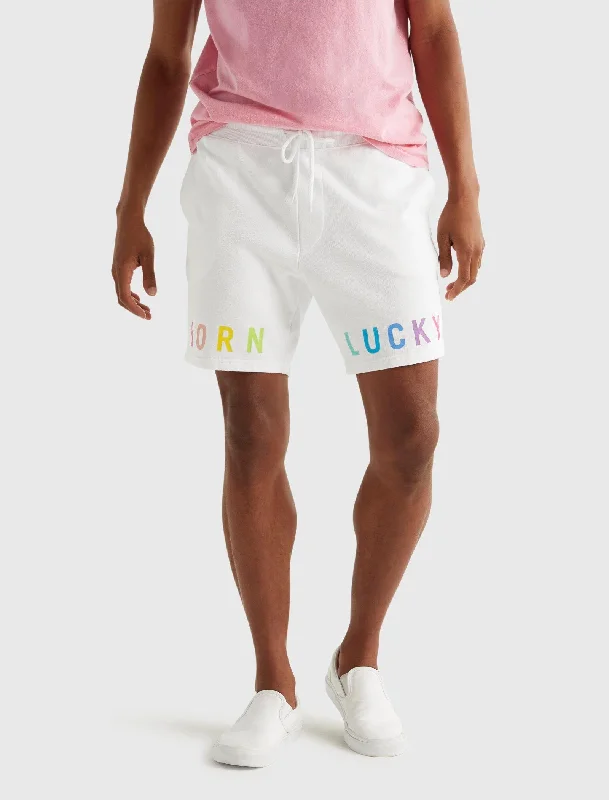 Lucky Brand Mens Pride Born Lucky Gender Neutral Short