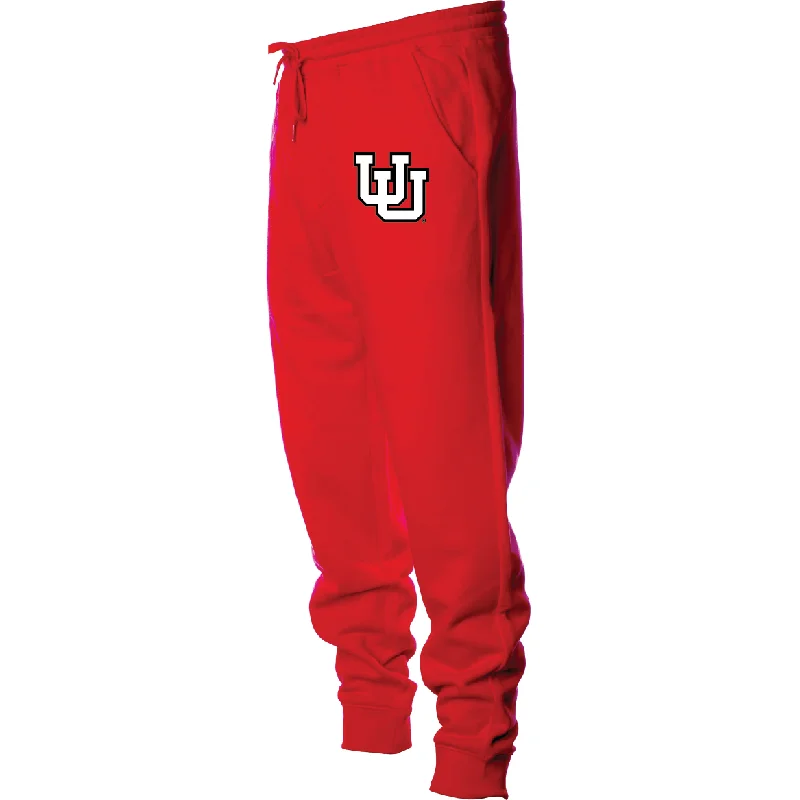 Men's Midweight Fleece Red Joggers