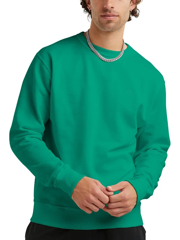 Mens Ribbed Trim Fitness Sweatshirt