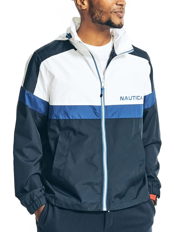 Mens Water Resistant Polyester Track Jacket