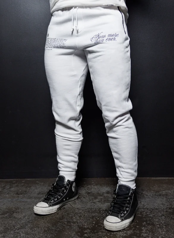 MORE THAN EVER FITTED JOGGERS - WHITE