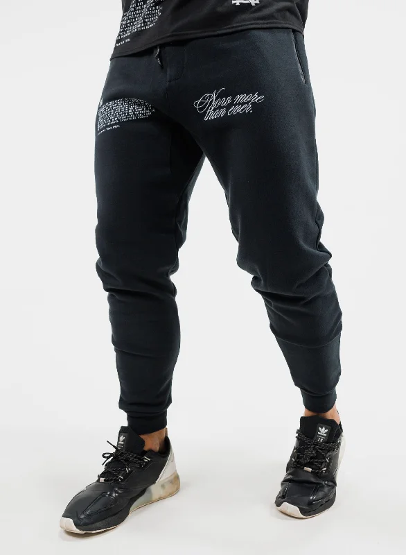 MORE THAN EVER FITTED JOGGERS - BLACK