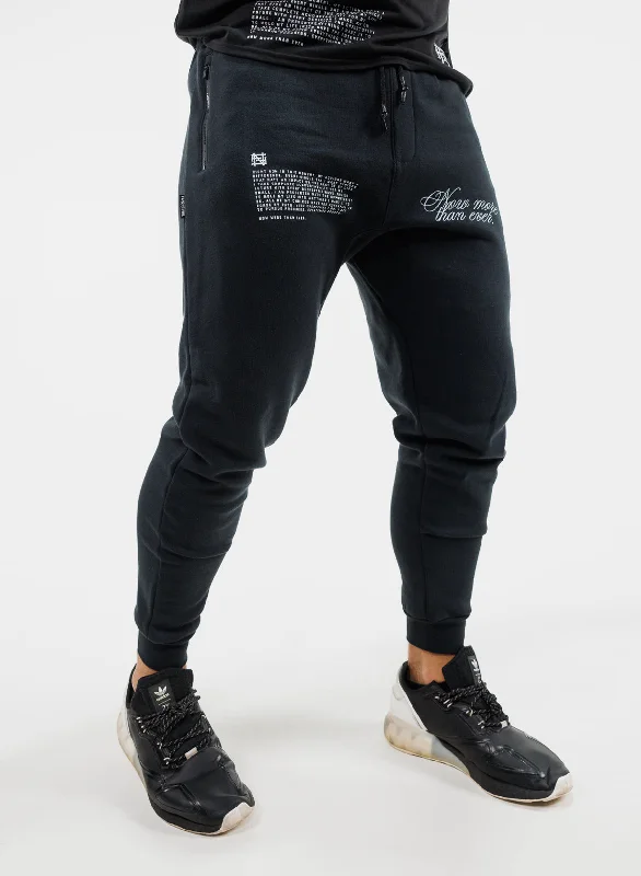 MORE THAN EVER FITTED JOGGERS - BLACK