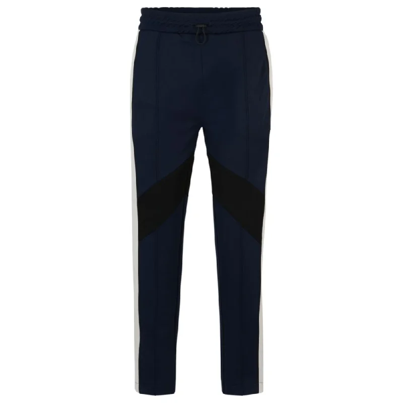 Relaxed-fit tracksuit bottoms with color-blocking