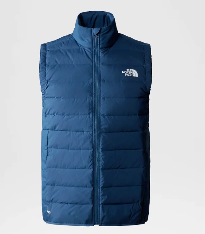 The North Face Belleview NF0A7UJRHDC Vest Men Blue Stretch Down Full Zip CLO909