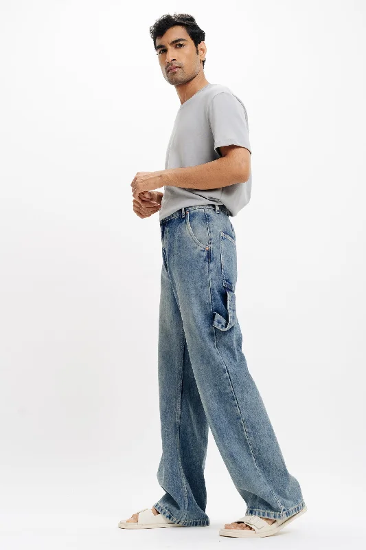 Washed Out Relaxed Men's Carpenter Jeans