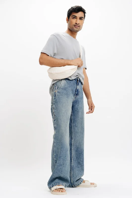 Washed Out Relaxed Men's Carpenter Jeans