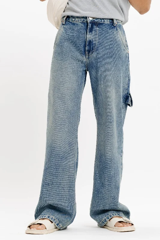 Washed Out Relaxed Men's Carpenter Jeans