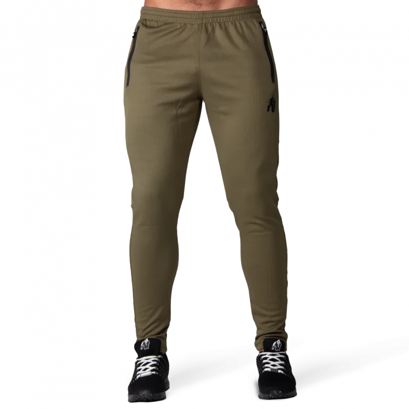 BALLINGER TRACK PANTS - ARMY GREEN/BLACK