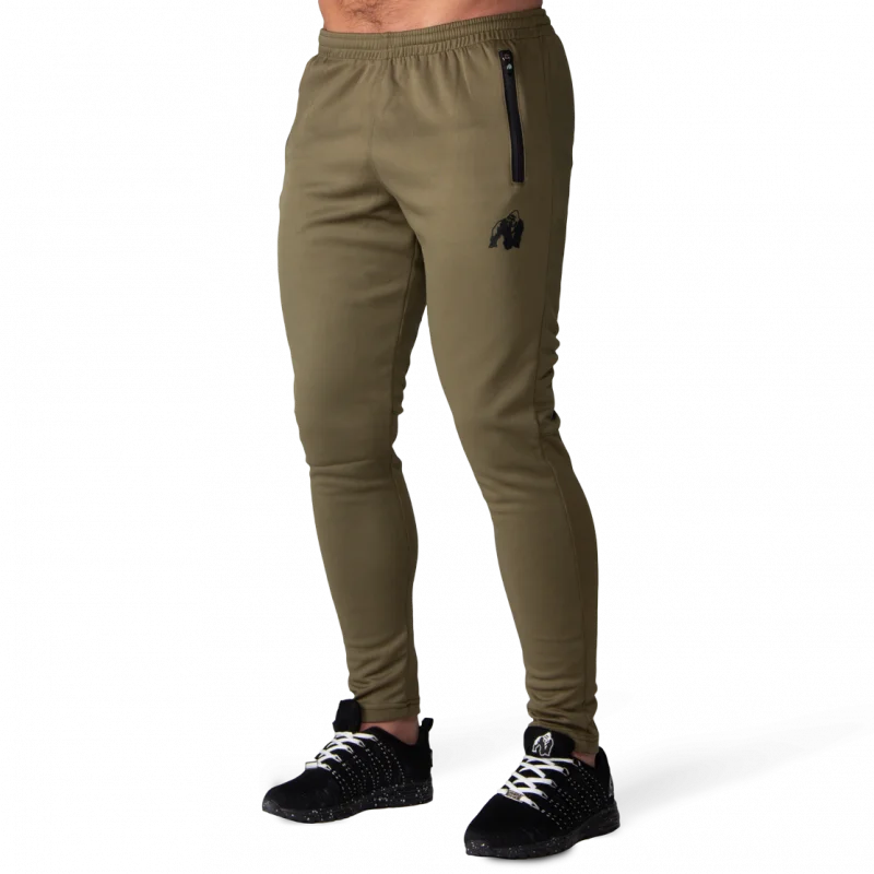 BALLINGER TRACK PANTS - ARMY GREEN/BLACK