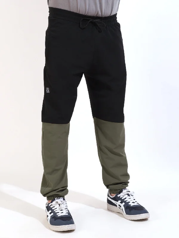 Black Terry Lycra Trackpant