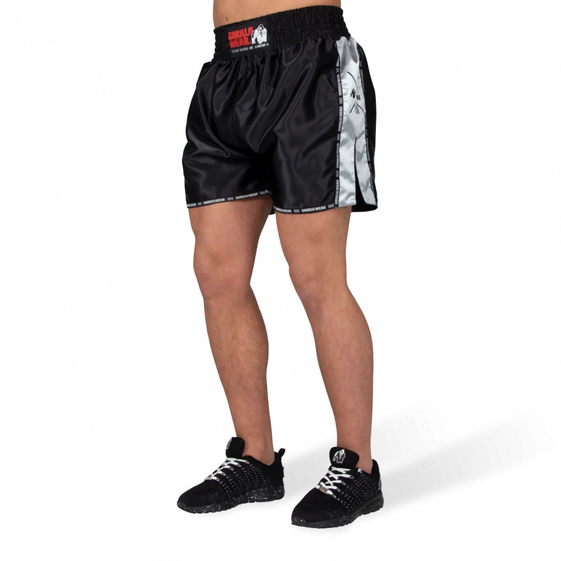 HENDERSON MUAY THAI / KICKBOXING SHORTS - BLACK/GRAY