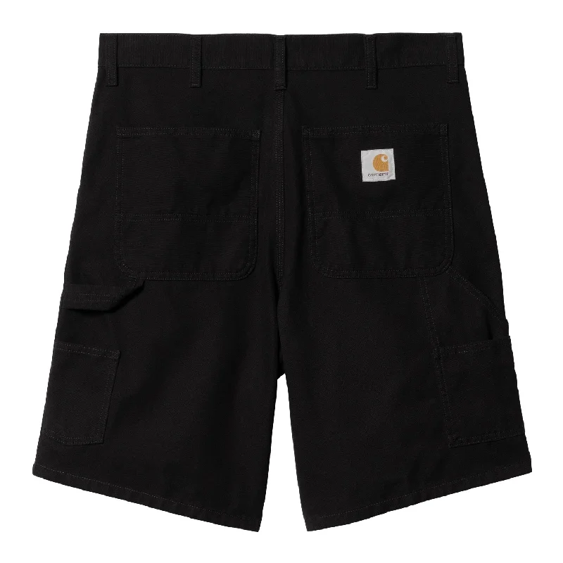 DOUBLE KNEE SHORT - Black (rinsed)